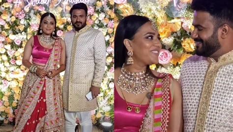 Swara Bhasker Dons A Red Sequinned Lehenga At Her Wedding Reception