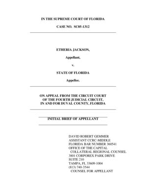 Fillable Online Floridasupremecourt IN THE SUPREME COURT OF FLORIDA