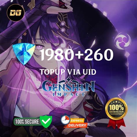 Jual Top Up Genshin Impact 2240 Genesis Crystal Via UID Di Lapak