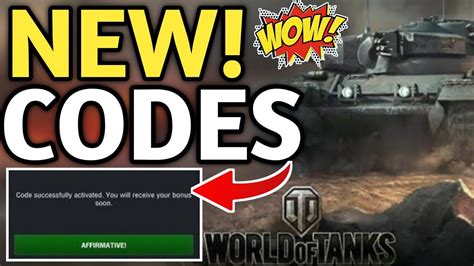 Hurry Up World Of Tanks Blitz Codes World Of Tanks Bonus Codes