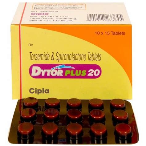 Dytor Torsemide Tablets 100 5 20 10 Mg Packaging Size 1x10 At Rs