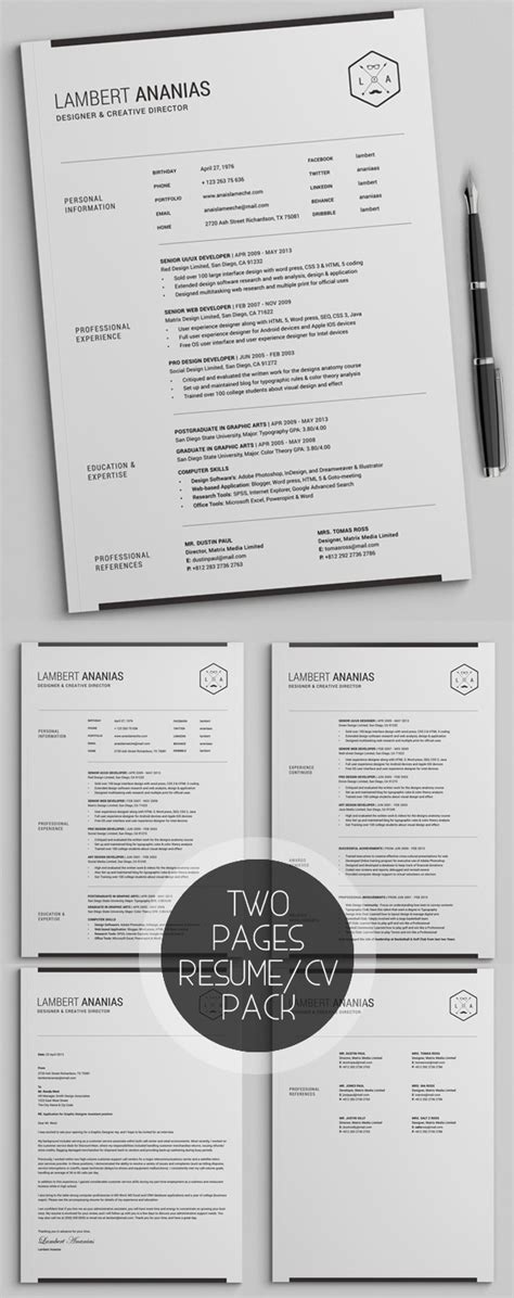 minimal resume templates idevie