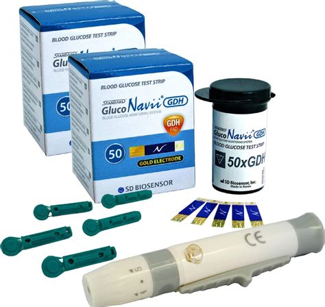 Gluconavii Blood Glucose Test Strips Lancing Device G