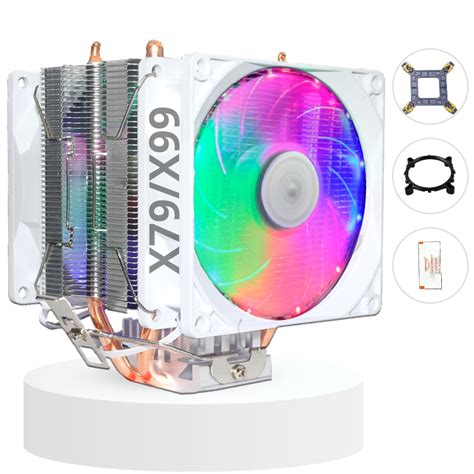 Cooler Duplo Dual Rgb Para Processador Cpu Amd Am Am Am E Intel