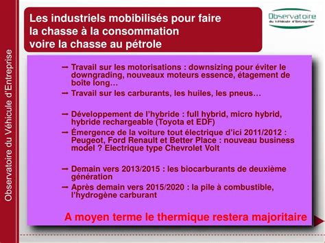 observatoire du vehicule dentreprise powerpoint