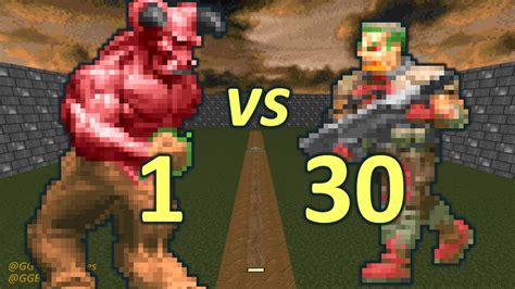 Baron Of Hell Vs Zombiemen Monster Infighting Doom Retro Battles