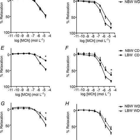 Cumulative Concentration Response Curves To Phenylephrine Pe