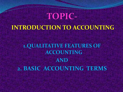 PPT ON INTRODUCTION TO ACCOUNTING - 2 | PPT