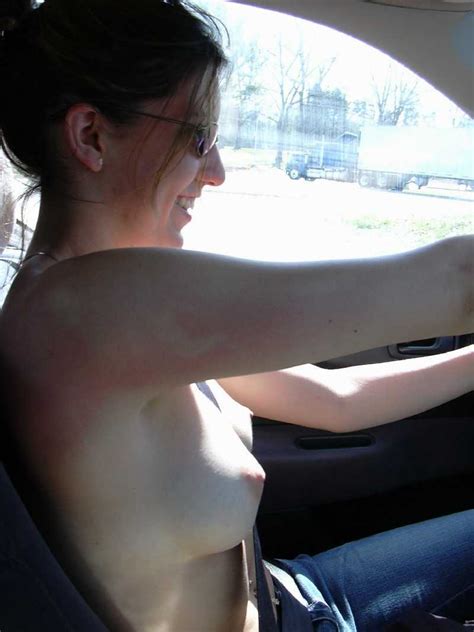 She Loves Driving Topless Pic Sex