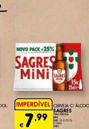 Promo O Cerveja C Alcool Sagres Mini X Cl Em Meu Super