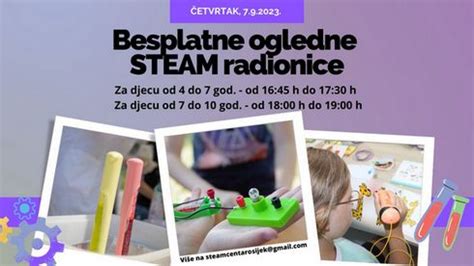 Udruga STEAM Centar Besplatne Ogledne STEAM Radionice Za Djecu