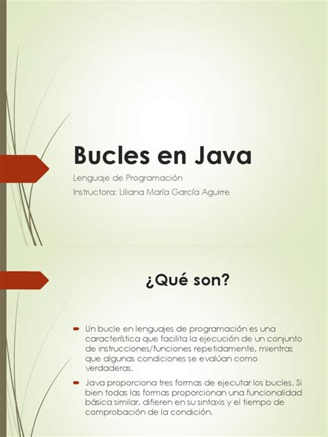 Bucles En Java Pdf Ingeniería Informática Ciencias De La Computación