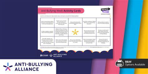 Free Anti Bully Week Anti Bullying Activity Cards