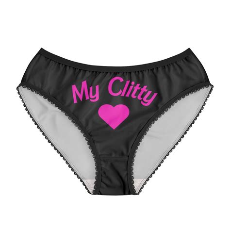 My Clitty My Pussy Panties Black And Hot Pink Girl Panty Briefs Sissy Underwear Sissy Boy