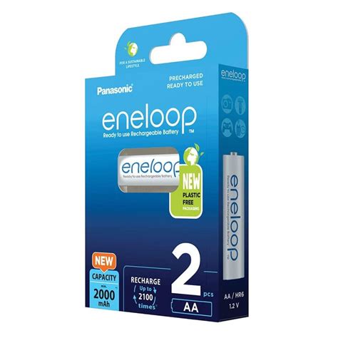 Pack De 2 Pilas Recargables Aa Hr6 Panasonic Eneloop De 2000mah