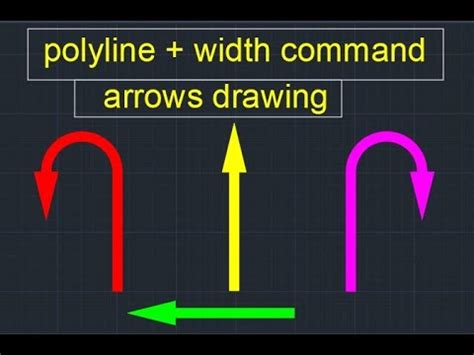 How To Draw An Arrows In Autocad Polyline Width YouTube