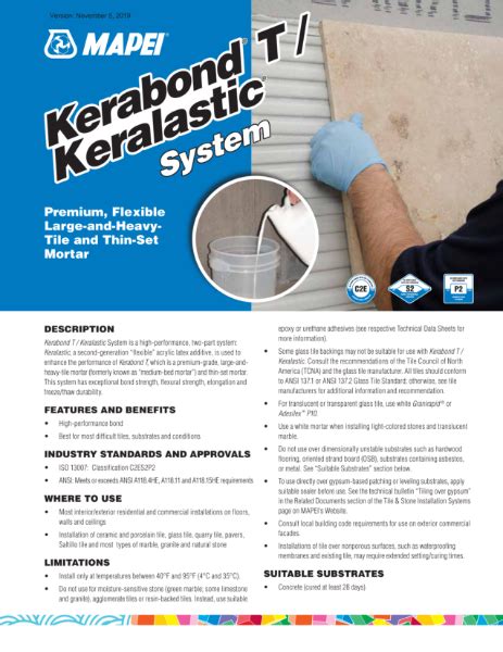 Kerabond T Keralastic System Improved Modified Dry Set Cement