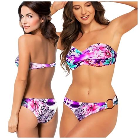 STRÓJ KĄPIELOWY DWUCZĘŚCIOWY BIKINI DAMSKI KOMPLET GÓRA DÓŁ OPALANIA BOHO L 5905258911953