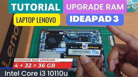 Tutorial Upgrade RAM Memory Lenovo Ideapad 3 14IML05 How To Upgrade