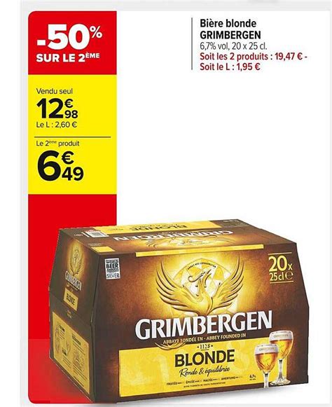Promo Bi Re Blonde Grimbergen Chez Carrefour Market Icatalogue Fr