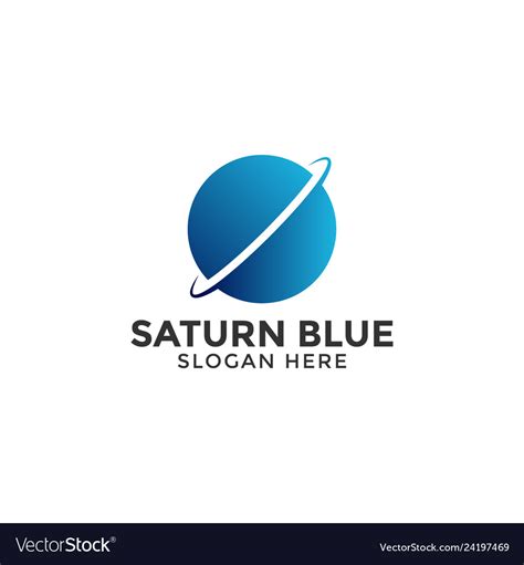 saturn logo design template isolated royalty  vector