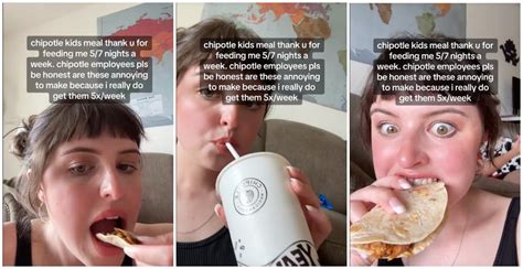 Woman Eats Chipotle Kid's Meal Almost Every Night for Dinner