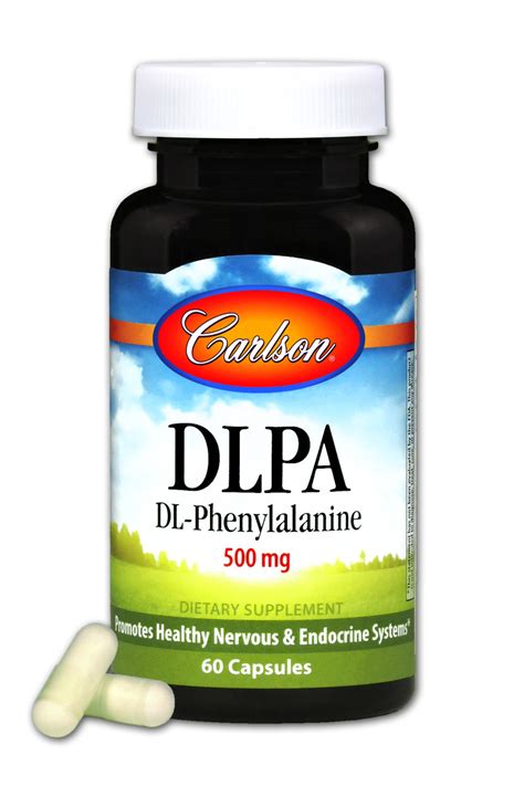 DLPA (фенилаланин) 500мг DL-Phenylalanine Carlson 60 капсул (ID ...