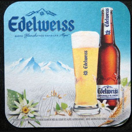 Dessous De Verre A Bi Re Edelweiss Cm