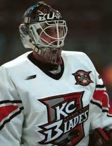 Bruce Racine Kc Blades Goalie Football Helmets Hockey