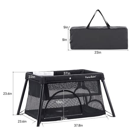 Pamo Babe Cuna portátil para bebé corralito ligero plegable con cómodo colchón para bebés y