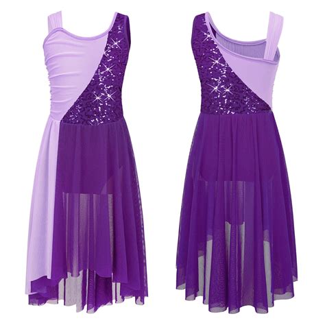 renvena girls sequins lyrical modern contemporary dance costume ballet