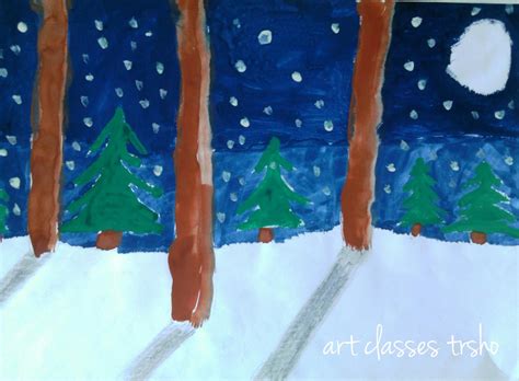 Art Classes Trsho Zimski Pejzaz