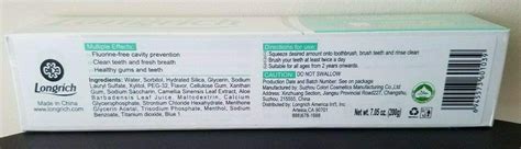 Pâte dentifrice Longrich a base de laloès verra et thé blanc 200ml