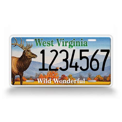 Custom West Virginia Wildlife Elk Novelty Personalized License Plate Signsandtagsonline