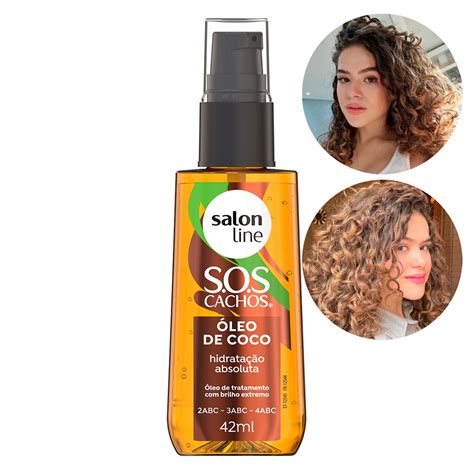 Óleo de Coco SOS Cachos Salon Line 42ml Tratamento Reparador Shopee