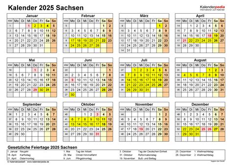 Der Kalender Sachsen 2025 Mit Ferien: Ein Leitfaden Für Planung Und