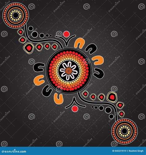 Fondo Aborigen Del Vector Del Arte Ilustración del Vector Ilustración