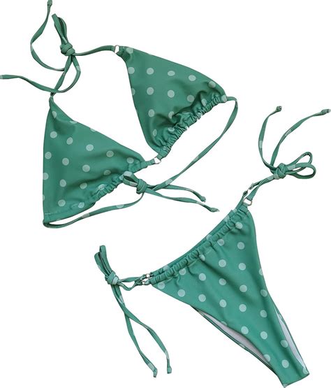 Damen Mini Bikini Sexy Extrem String Triangel Neckholder Micro BH G String Tanga Zweiteiliger