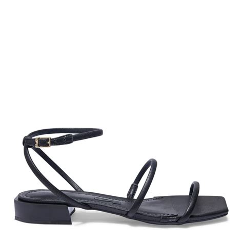 Santa Lolla Sandália Rasteira - Sandália Rasteira Santa Lolla com Tiras Finas Pretas Conforto e Estilo