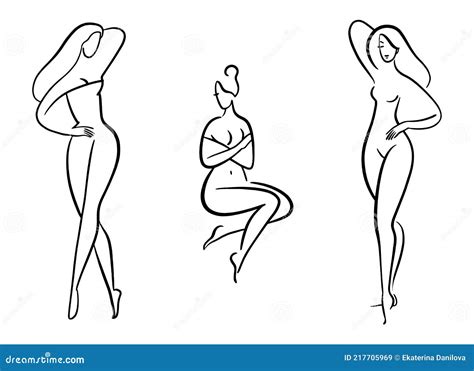 Fashion Illustration The Female Body Elegant Nude Figure Art Poster