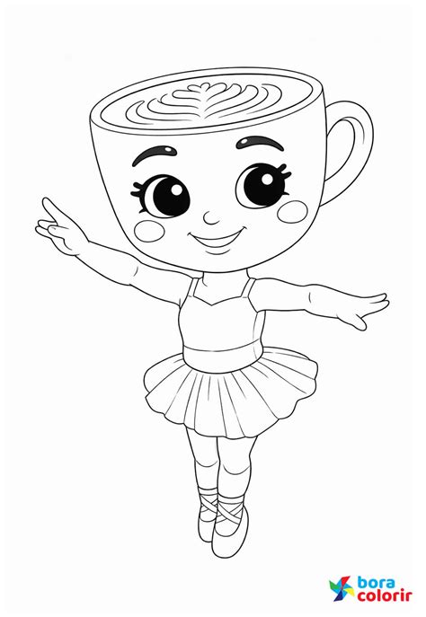 Bailarina Capuccina Para Colorir
