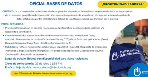 Oficial Base De Datos Colombia HI Humanity Inclusion LAC