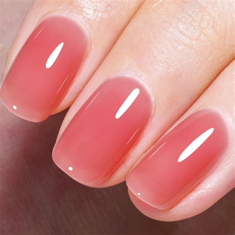 AILLSA Red Jelly Gel Nail Polish Strawberry Color Nude Gel Polish Natural Rose Translucent Gel