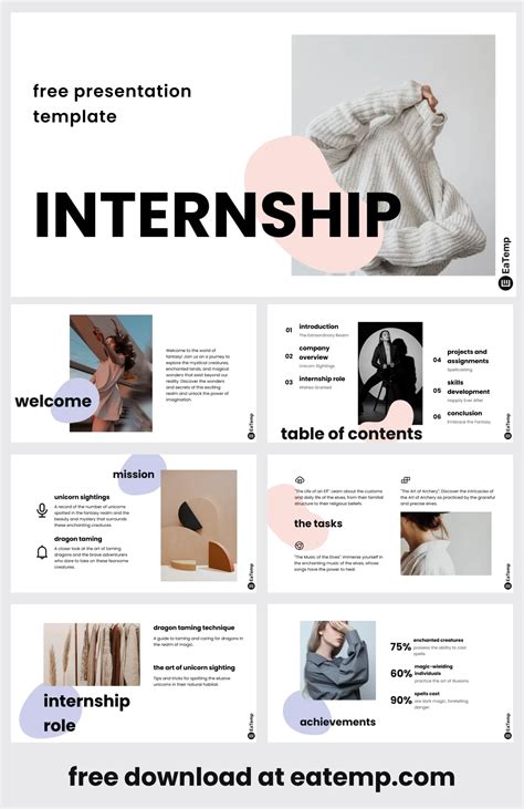 Internship Presentation Template Free Powerpoint Templates Google