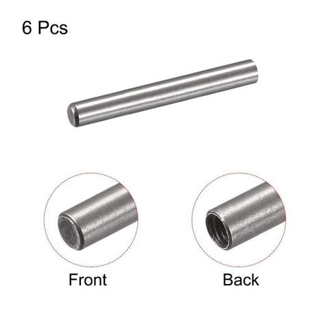 Sourcing Map M6 Interne Filetage Goupille 6pcs 10x80mm Chanfreinage