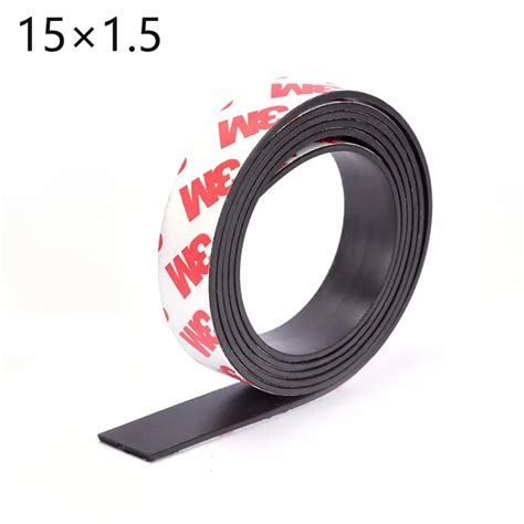 High Quality 1 Meter Self Adhesive Flexible Magnetic Strip 3M Rubber