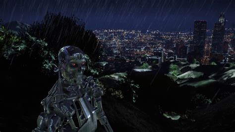 Terminator T Grand Theft Auto V Ped Mod Youtube