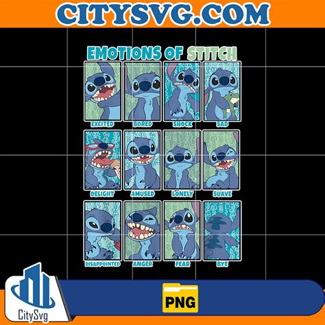 Disney Lilo And Stitch Emotions Of Stitch Panels Png Stitch Png Stitch