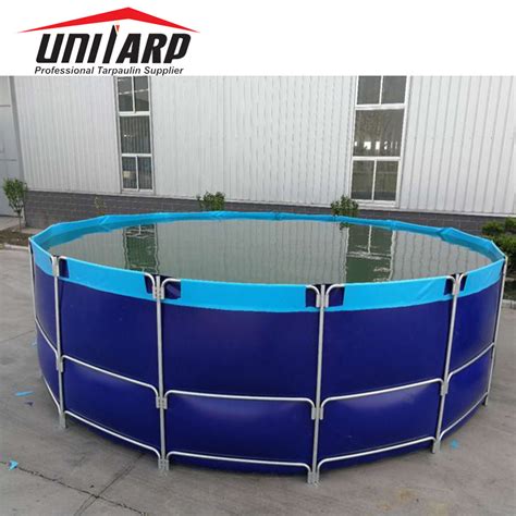 Foldable 1000L 5000L 10000L PVC Biofloc Fish Farming Aquaculture Tank