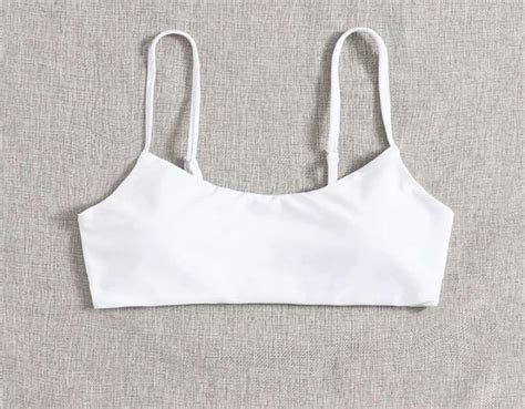 Plain White Bikini Top SHEIN Women S Fashion Swimwear Bikinis Swimsuits On Carousell